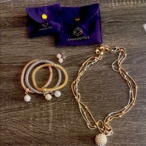 Aphrodites Bracelets & Earrings & Neckle